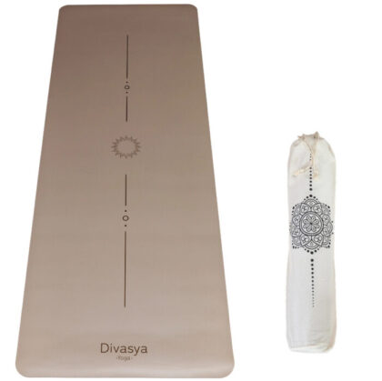Esterilla de yoga de caucho natural y Eco-PU japonés |+ bolsa. Divasya