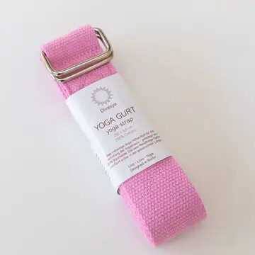 Cinturón de Yoga de algodón Rosa. Divasya