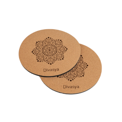 Juego de rodilleras (2 uds.) Caucho natural y corcho con amortiguación adicional. Divasya