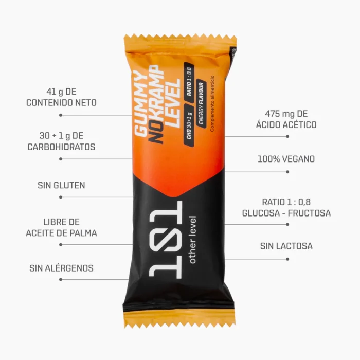 GUMMY NO-KRAMP LEVEL - sabor Energy 41g 101 OTHER LEVEL - Imagen 2